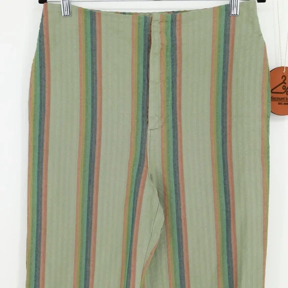 FREE PEOPLE Stripe Wide Leg Pants with Pockets‎